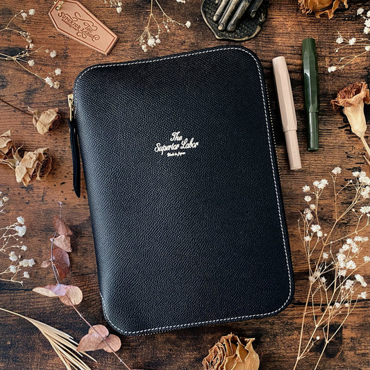 Limited Edition / The Superior Labor / Calf A5 Zip Organizer - Black