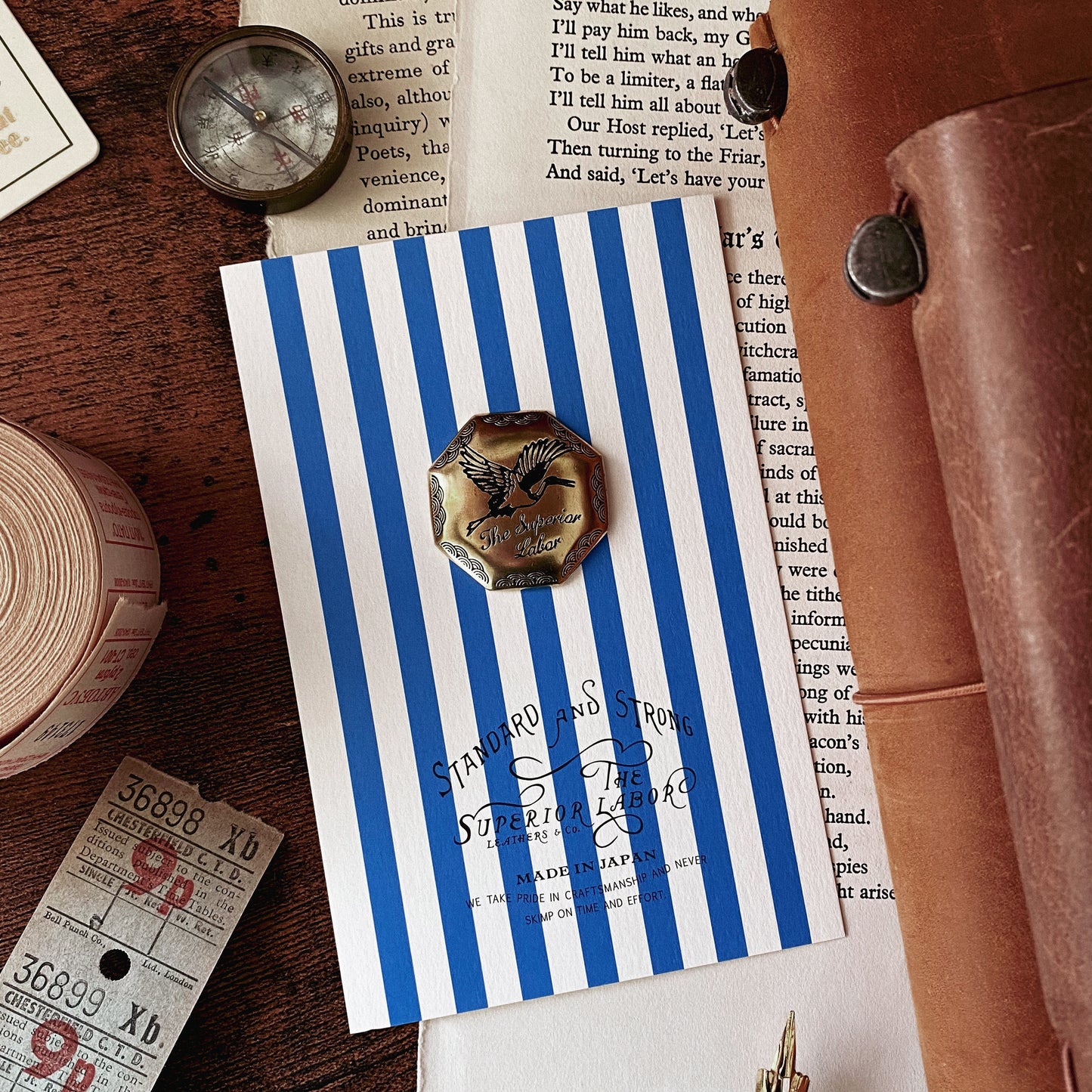 THE SUPERIOR LABOR / シュペリオールレイバー 真鍮コンチョ【鶴】