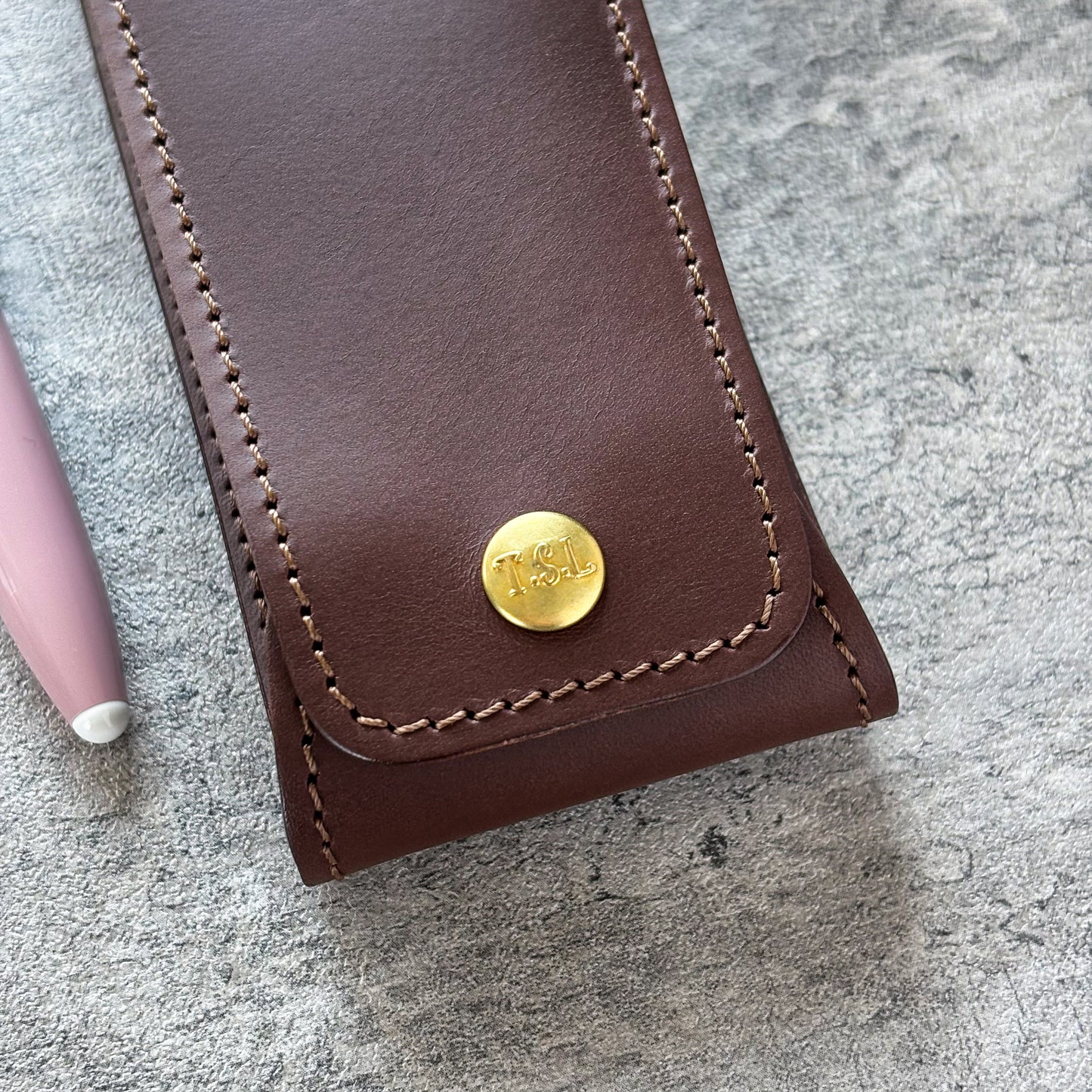 The Superior Labor / INGRASSATO Leather Fountain Pen Case - (2 Pens)