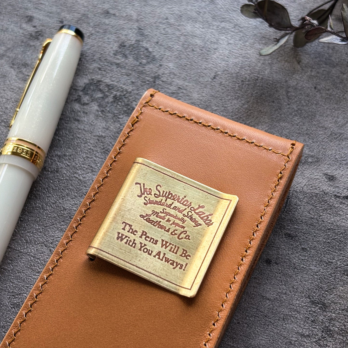 The Superior Labor / INGRASSATO Leather Fountain Pen Case - (2 Pens)