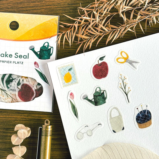 asaneru / Flake Stickers - Happy Life