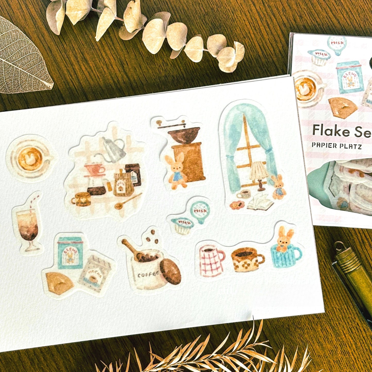 Waka Nakauchi / Flake Stickers - Bunny's Cafe Time