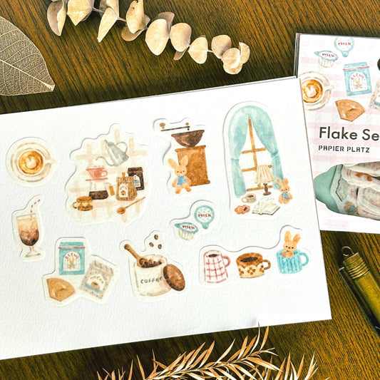 Waka Nakauchi / Flake Stickers - Bunny's Cafe Time