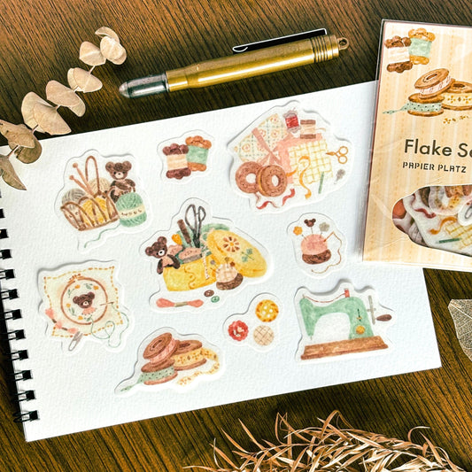 Waka Nakauchi / Flake Stickers - Sweing Bear