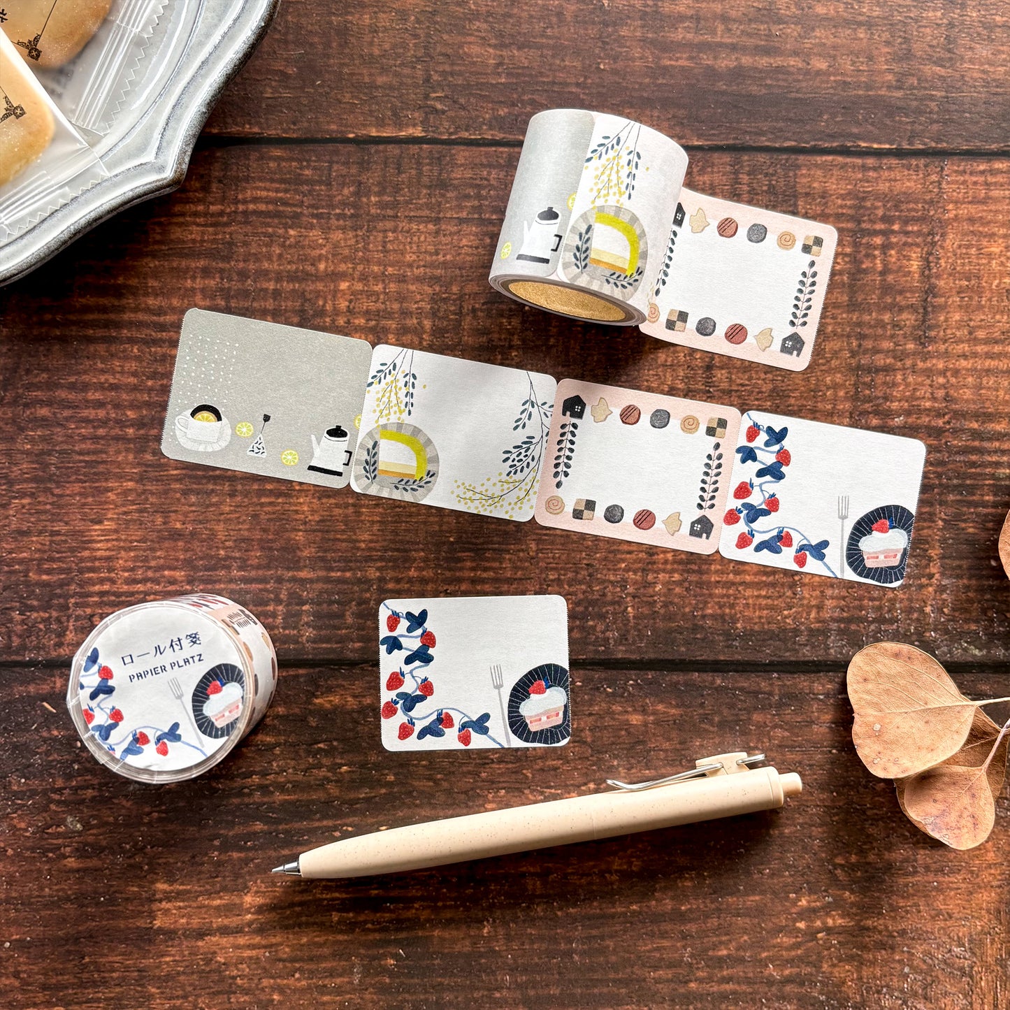 Papier Platz x Emi Nakano Roll Sticky Note - Cafe Time