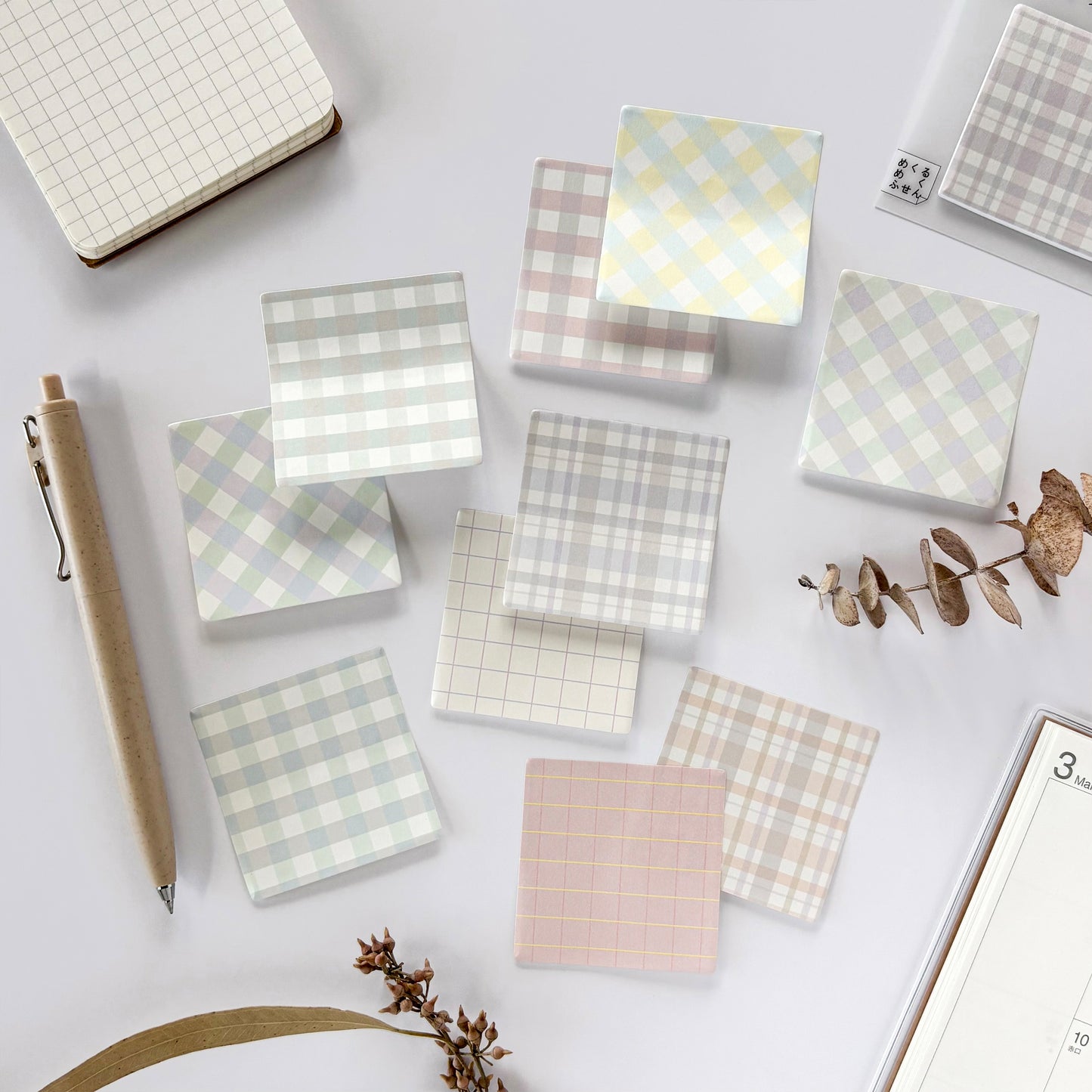 12 Design Sticky Note - Checkered