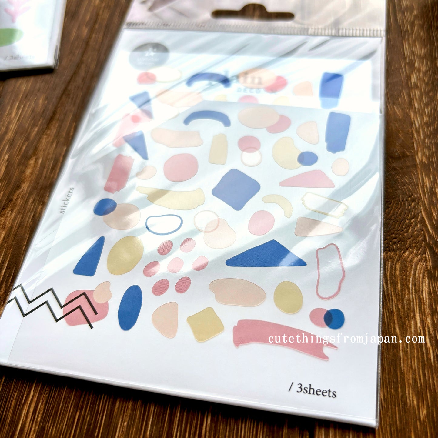 Plain Deco Stickers (3 sheets) - Plain #18