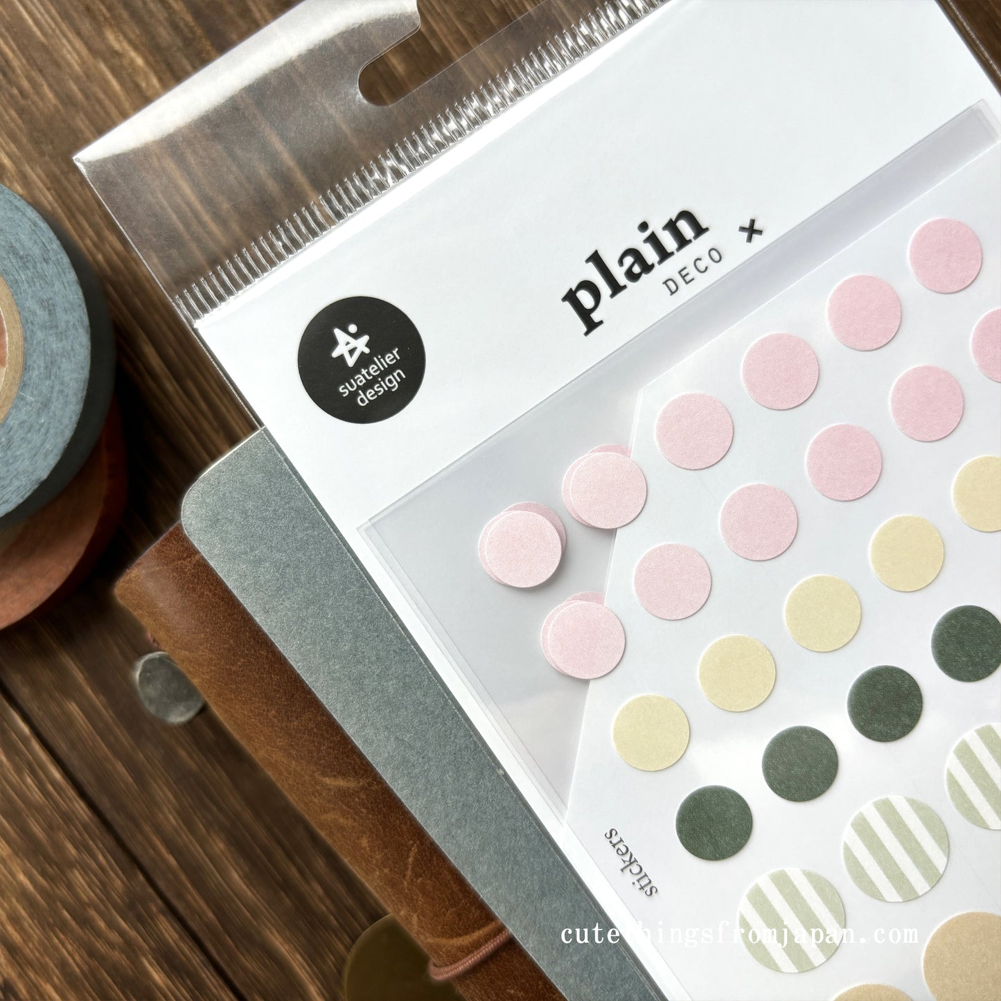 Plain Deco Stickers (3 sheets) - Plain #70