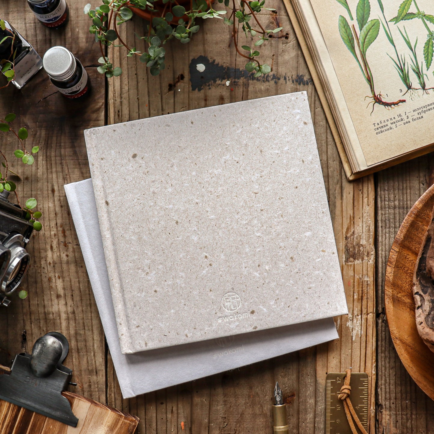 Sutenai 100% Recycled Washi Paper Hardcover Notebook - Square