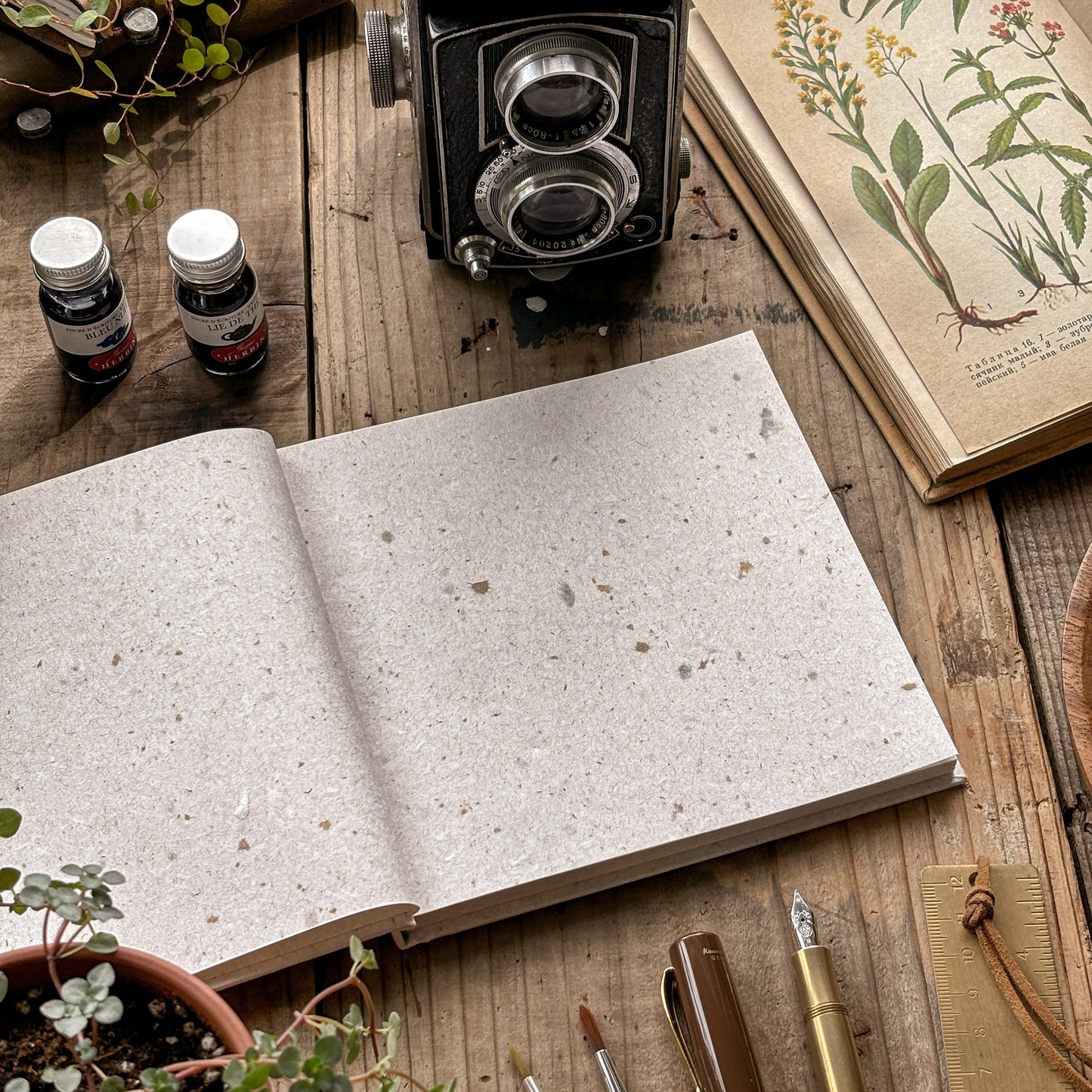 Sutenai 100% Recycled Washi Paper Hardcover Notebook - Square