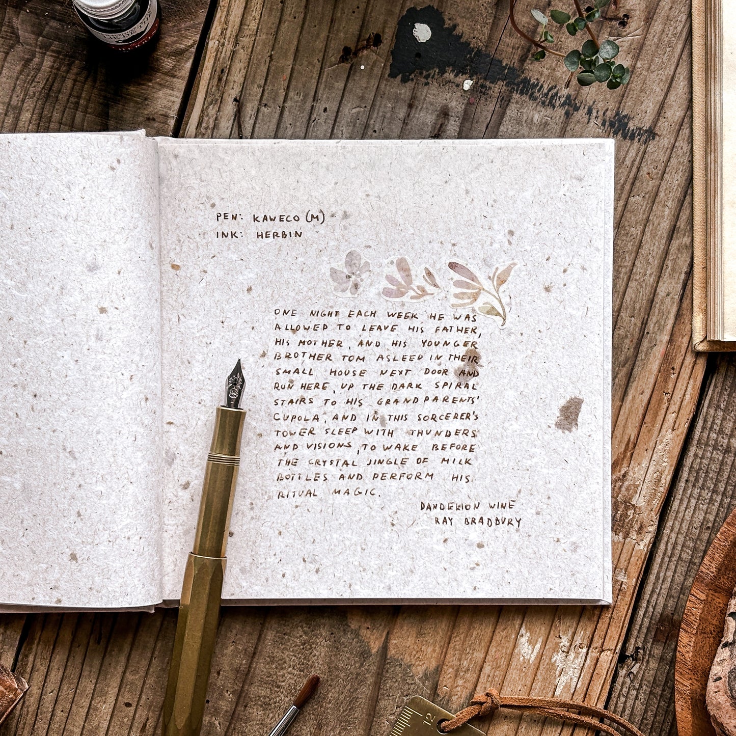Sutenai 100% Recycled Washi Paper Hardcover Notebook - Square