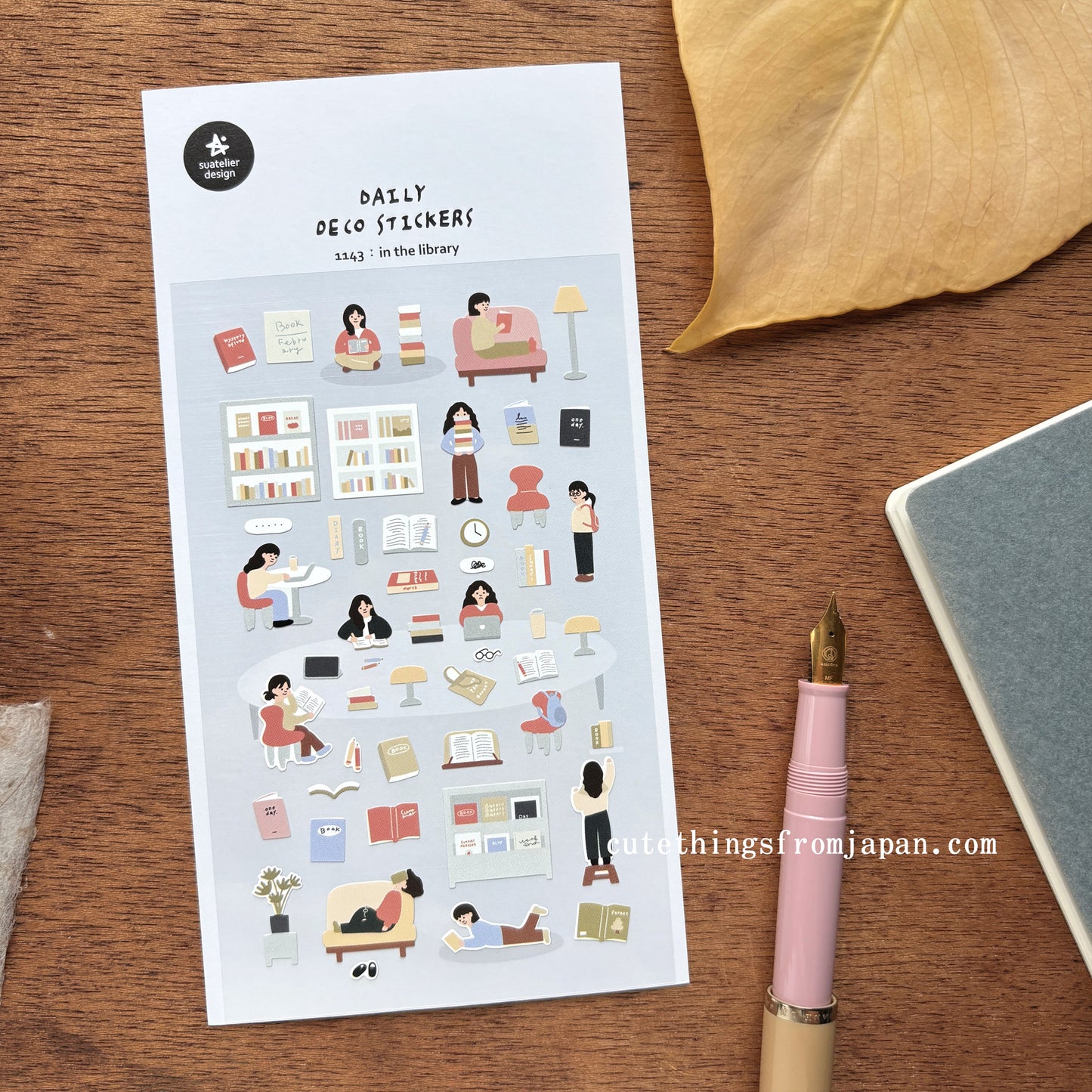 Daily Deco Stickers - in the library