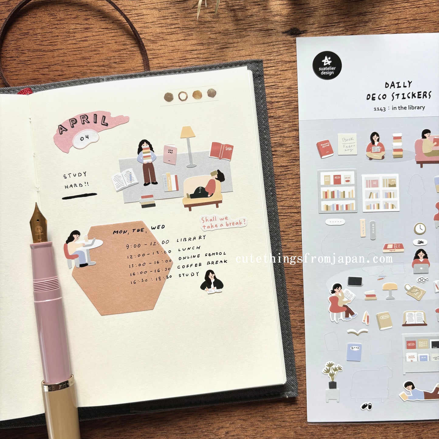 Daily Deco Stickers - in the library