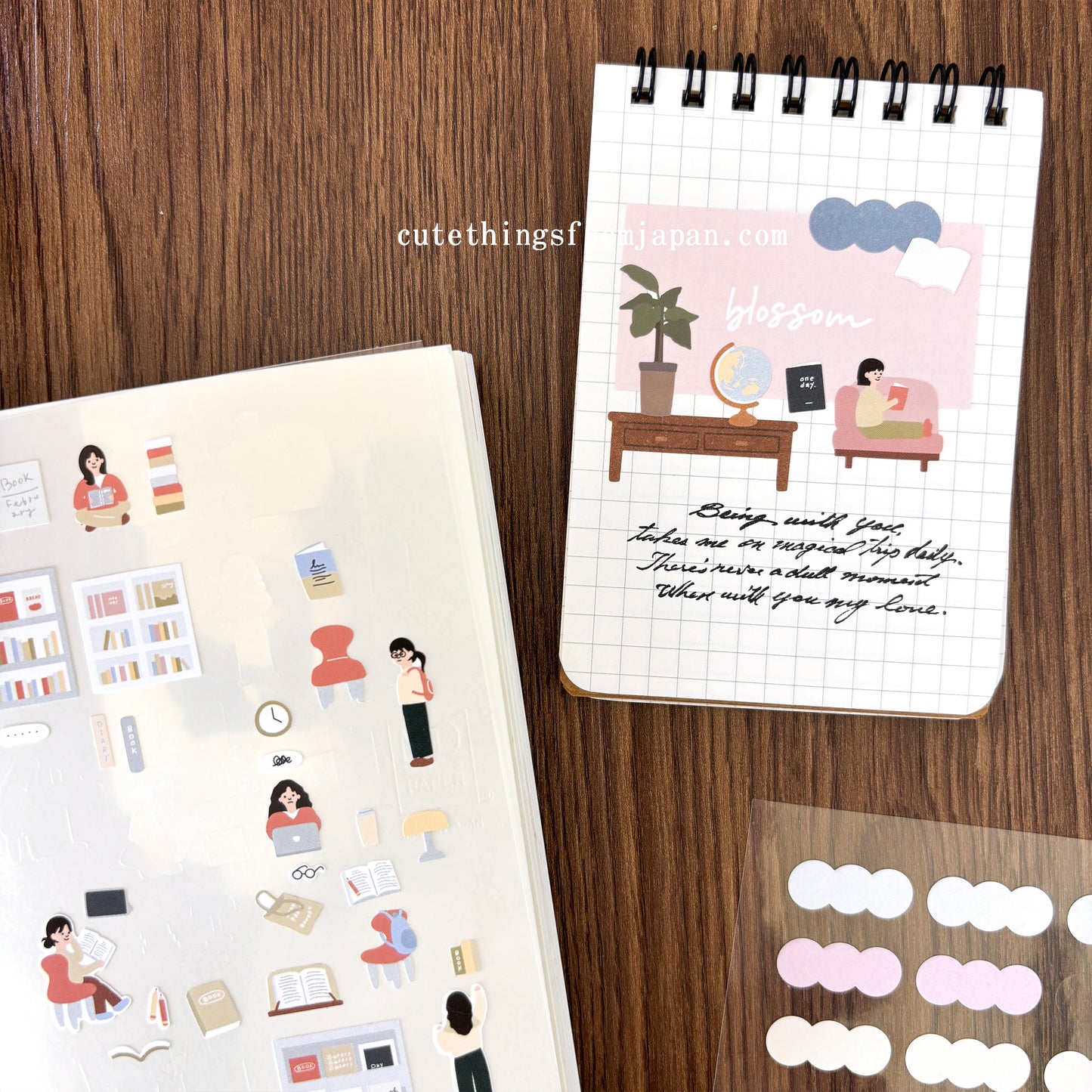 Daily Deco Stickers - in the library