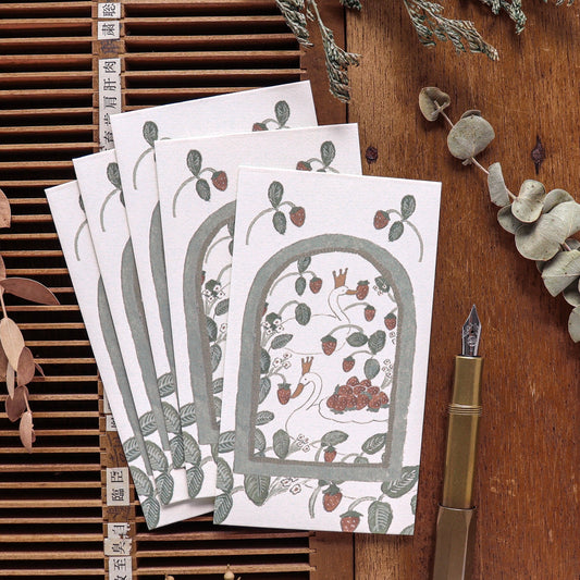 Shoichiro Tobimatsu / Pochibukuro Envelope - Swan & Strawberry