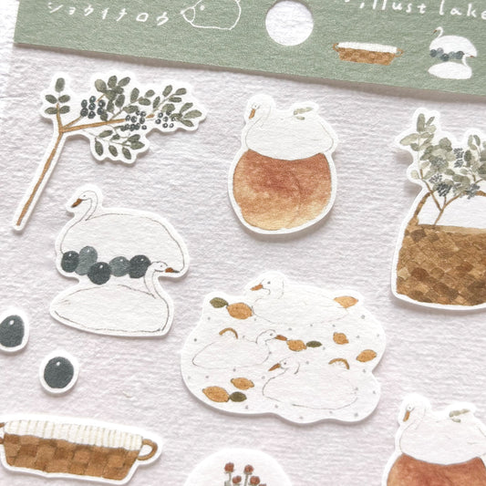 Shoichiro Tobimatsu / Stickers - Swan and Bear