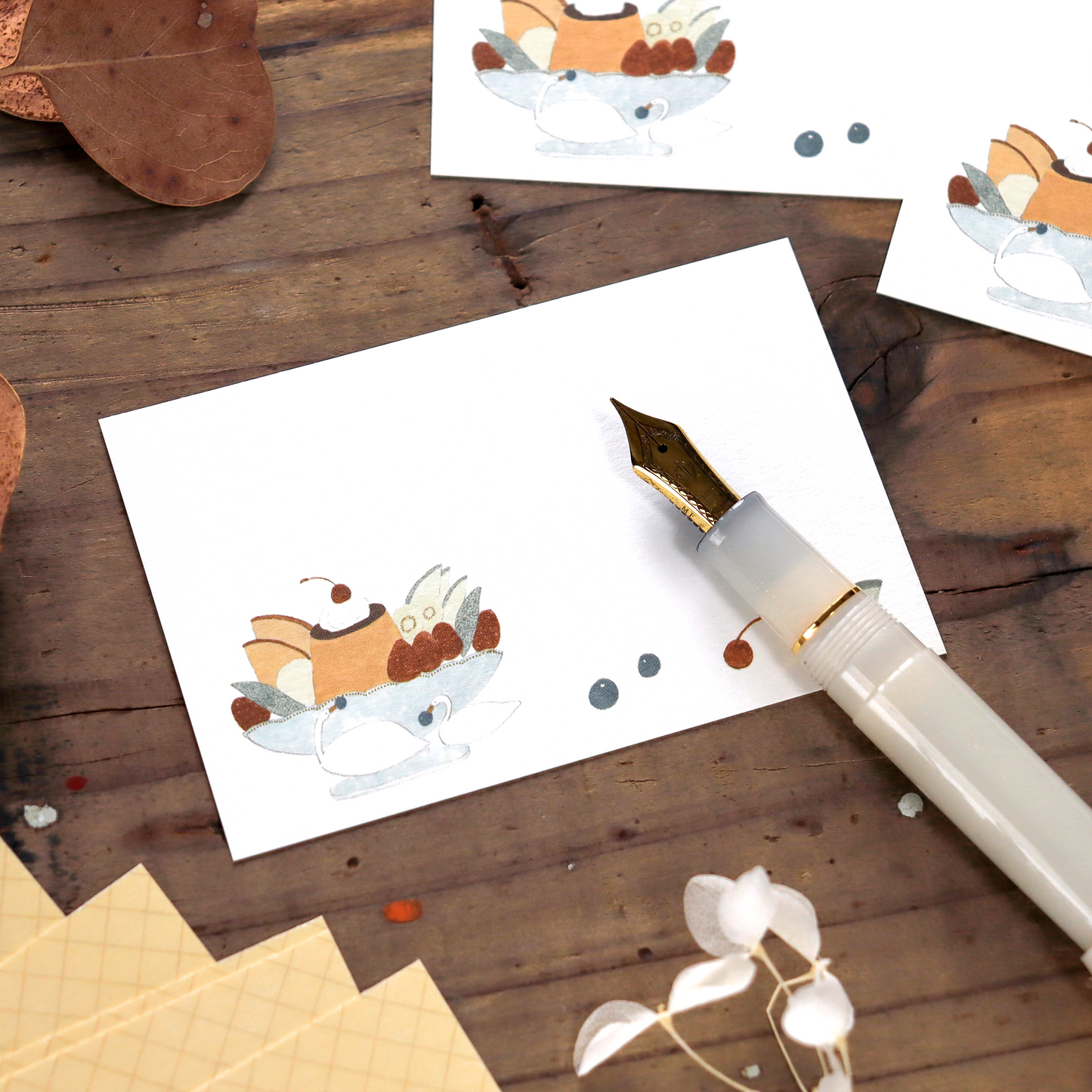 Shoichiro Tobimatsu / Mini Message Card Set - Pudding a la mode