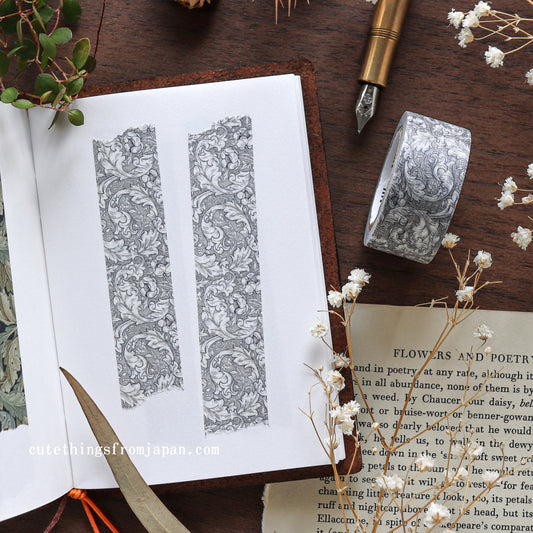 William Morris x mt Washi Tape - Pure Bachelors Button Stone/Linen