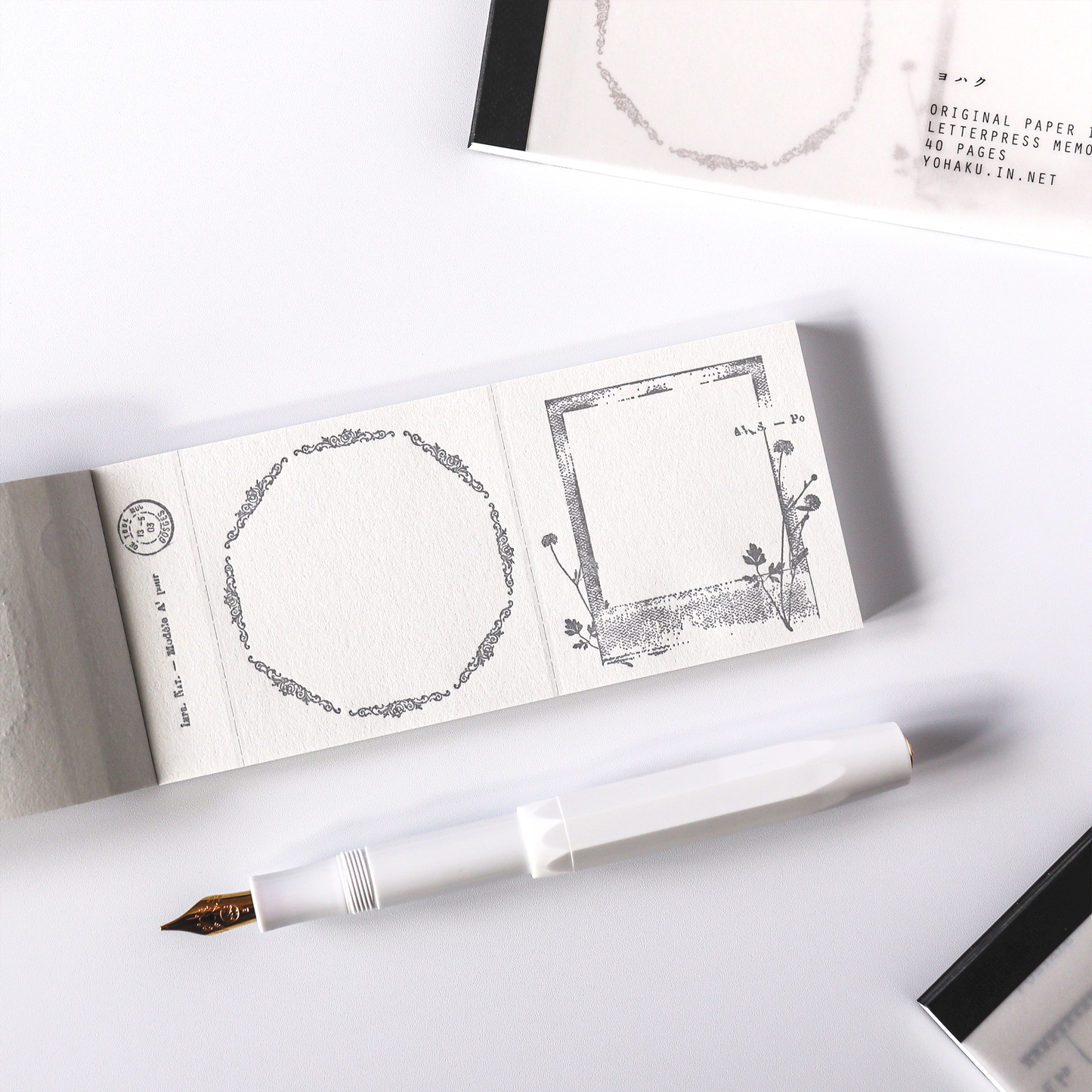 Yohaku / Letter Press Label Book - Collection Gray