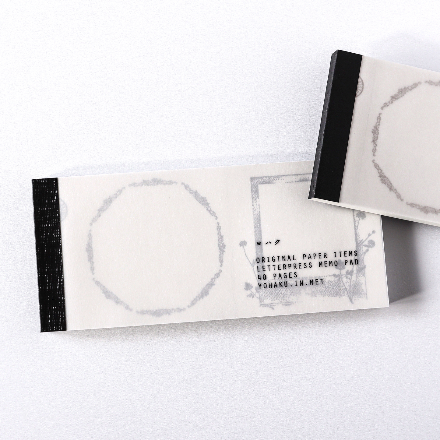 Yohaku / Letter Press Label Book - Collection Gray