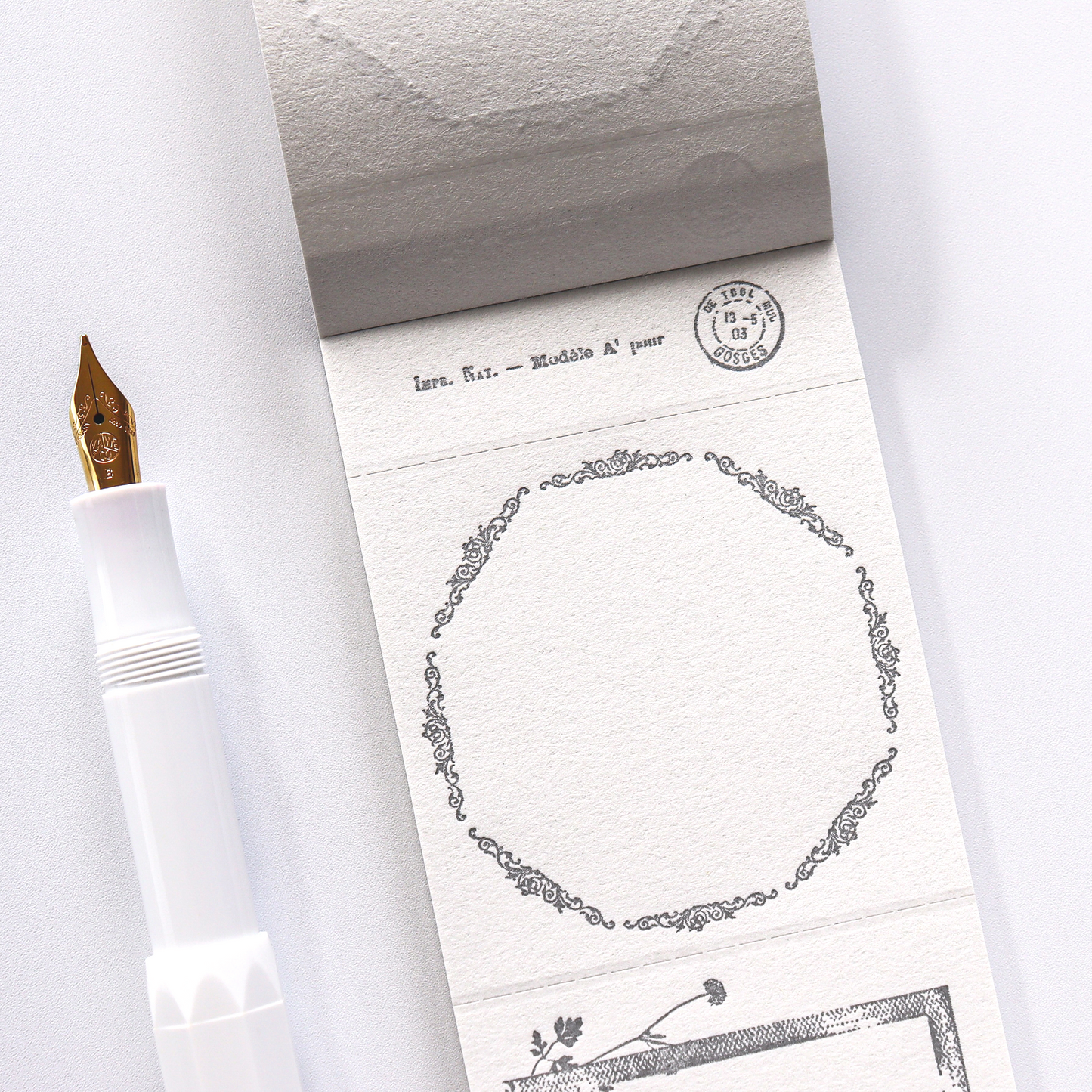 Yohaku / Letter Press Label Book - Collection Gray