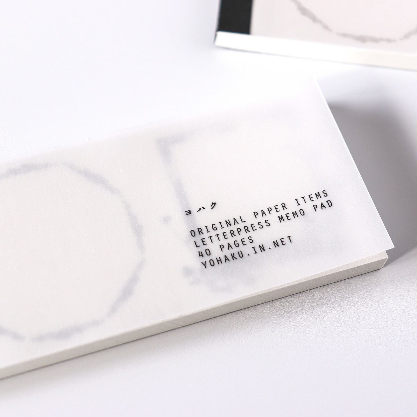 Yohaku / Letter Press Label Book - Collection Gray