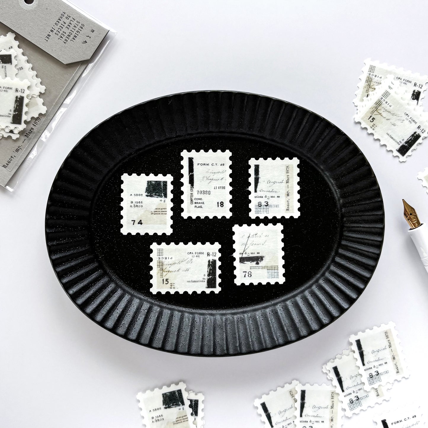 Yohaku / Flake Stickers - Moon and Star