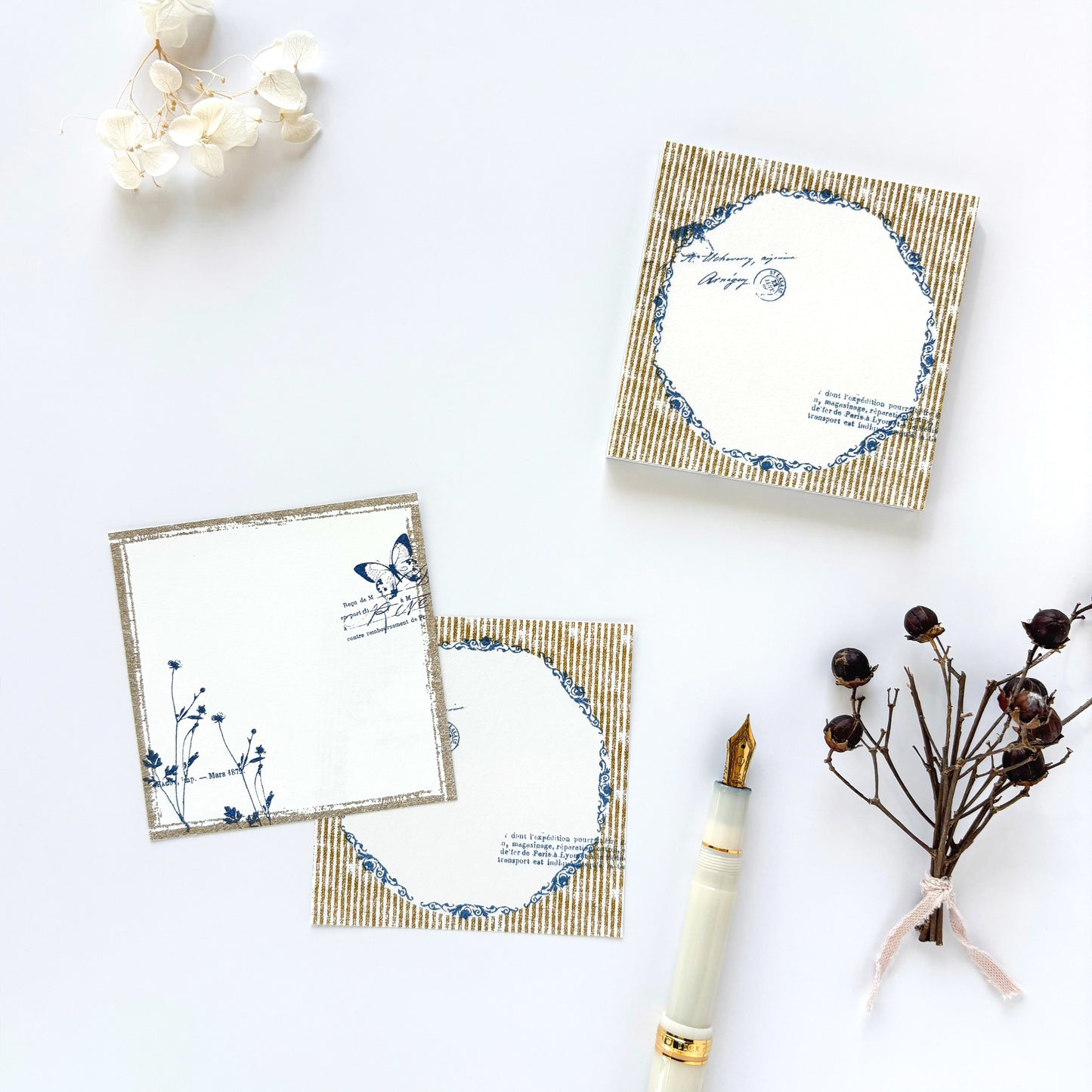 Yohaku / Square Memo Pad - Memory (2 designs)