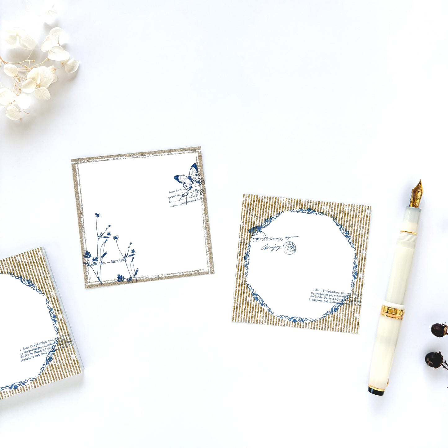 Yohaku / Square Memo Pad - Memory (2 designs)
