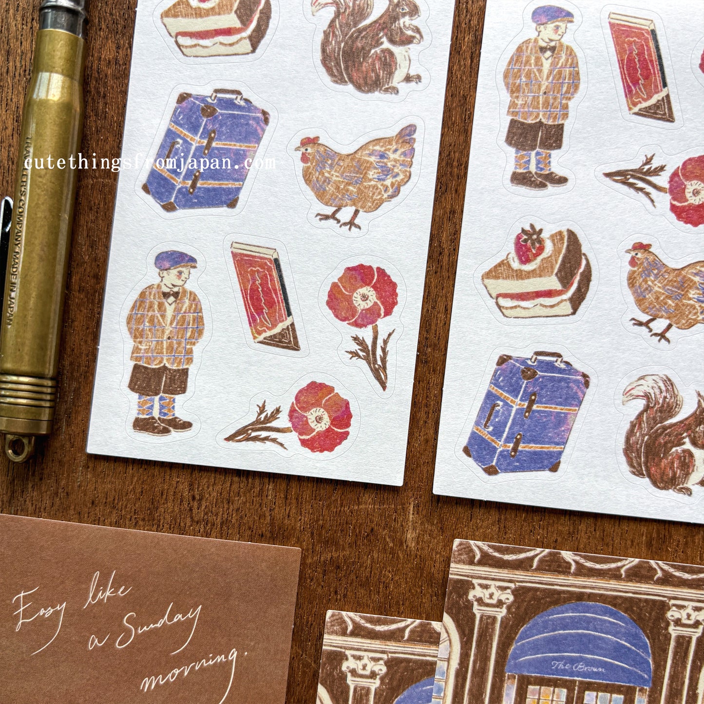 Yuka Takamaru Collage Stickers Set - Brown