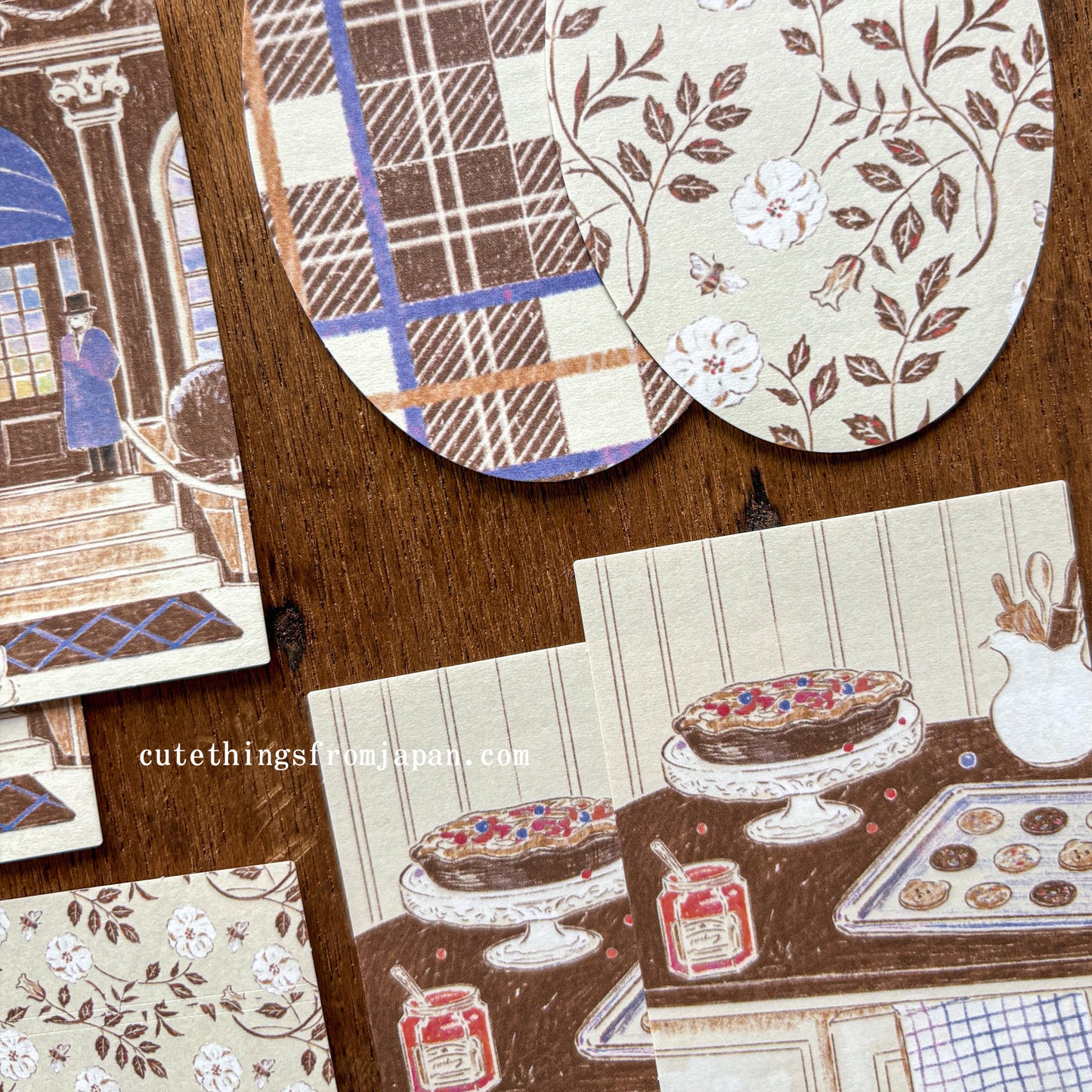 Yuka Takamaru Collage Stickers Set - Brown