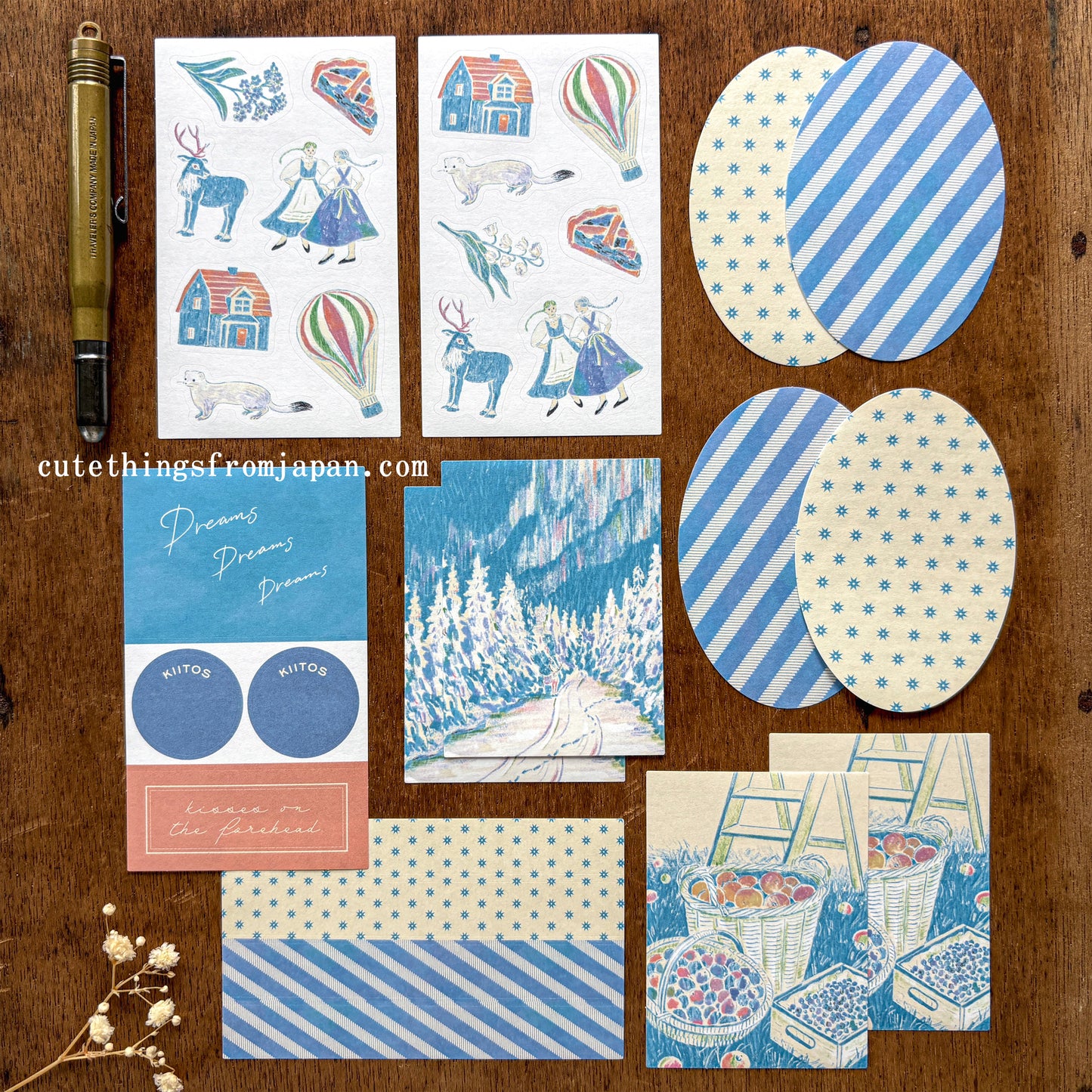 Yuka Takamaru Collage Stickers Set - Light Blue