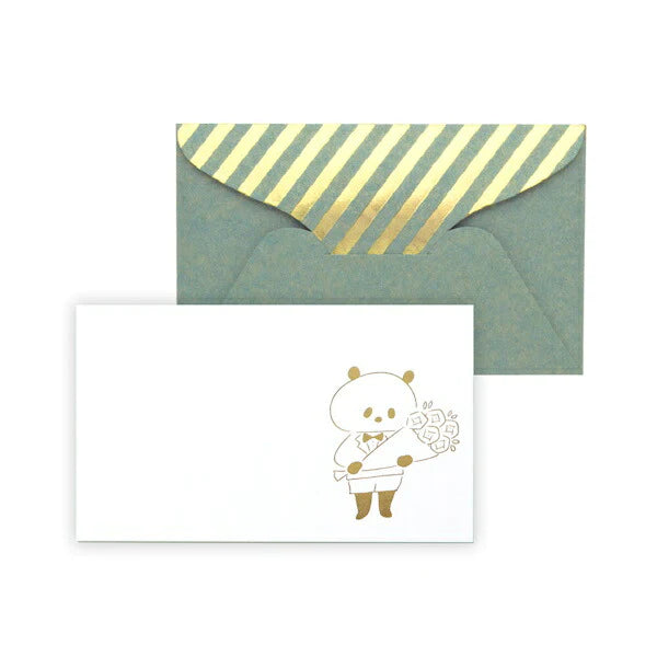 mizutama / Mini Message Card & Envelope Set - Panda