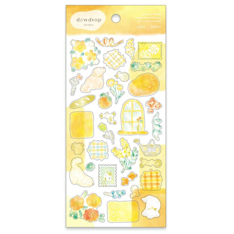 Mind Wave / Dewdrop Stickers - Dog & Flowers