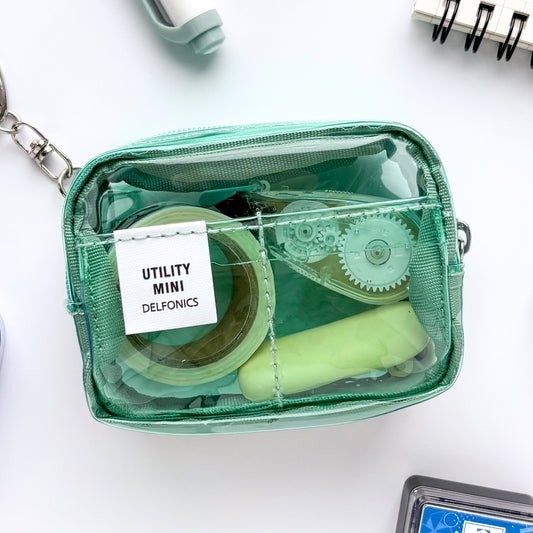 Delfonics / Mini Utility Pouch Keychain - Clear (Green)