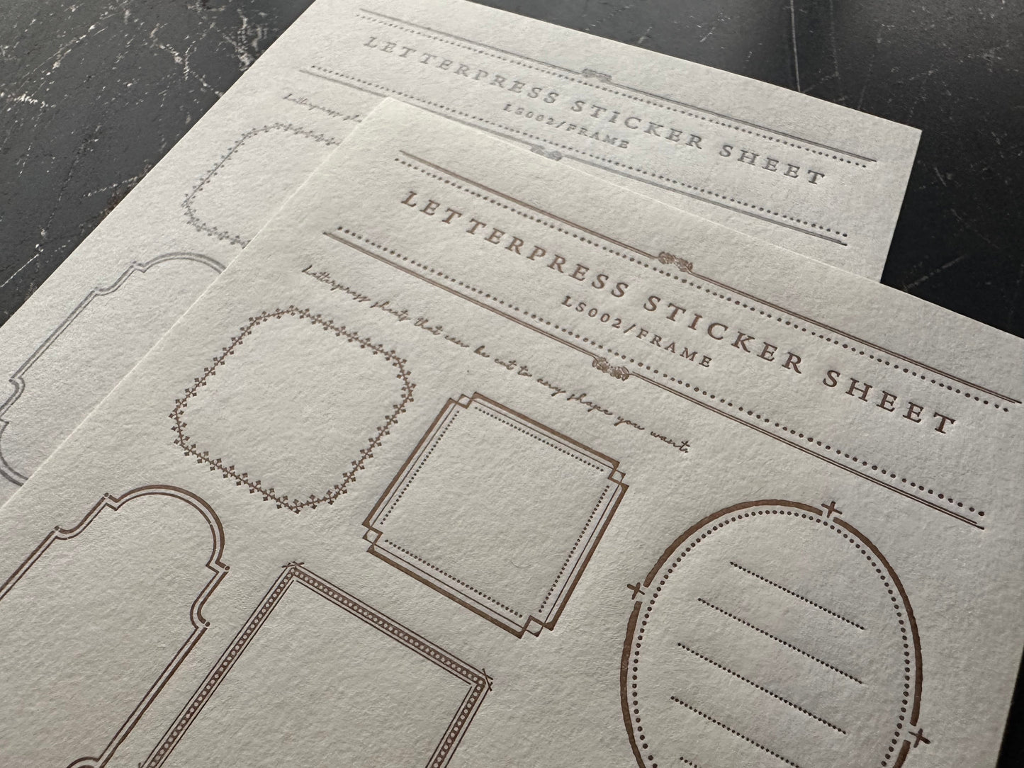Letterpress Sticker Sheet - Frames