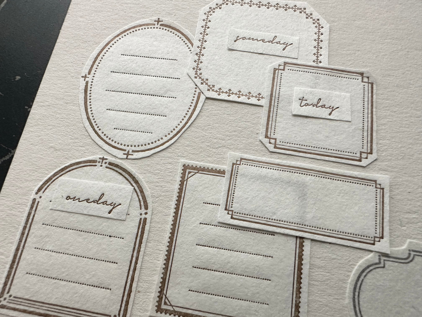 Letterpress Sticker Sheet - Frames