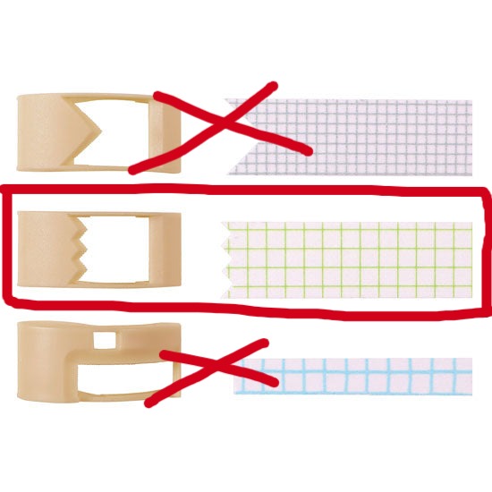 Limited Edition mizutama 2-Way Ribonbon Tape Cutter - mizutama (green / zigzag)