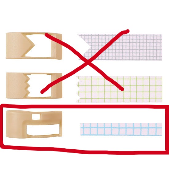 mizutama / Limited Edition / 2-Way Ribonbon Tape Cutter (white / slim)