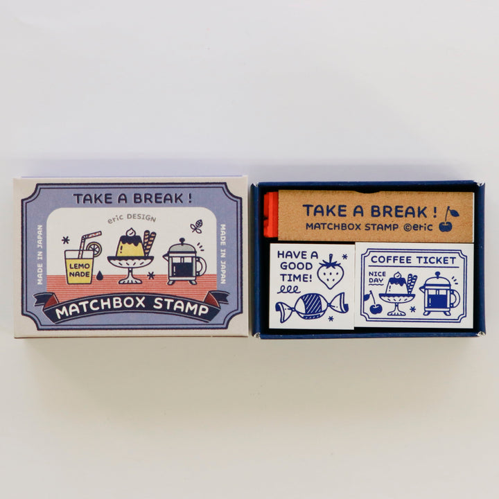 eric Matchbox Rubber Stamp Set (3 designs)