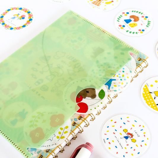 mizutama x サンスター文具 / ポケットリングノート「ミントグリーン」