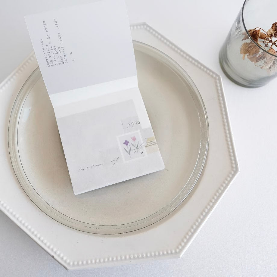 Yohaku / Square Memo Pad - Garden (4 designs)