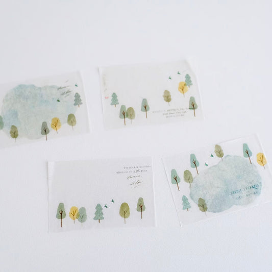 Yohaku / Roll Tracing Paper Sticky Note - Hiking