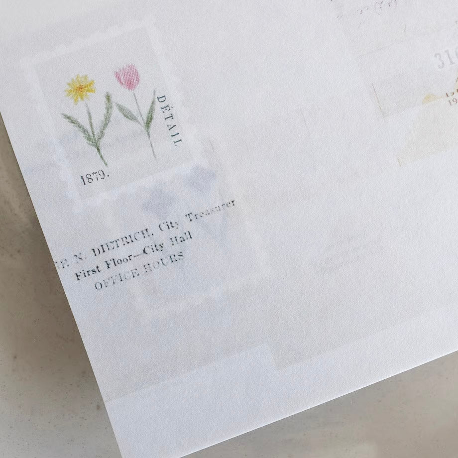 Yohaku / Square Memo Pad - Garden (4 designs)