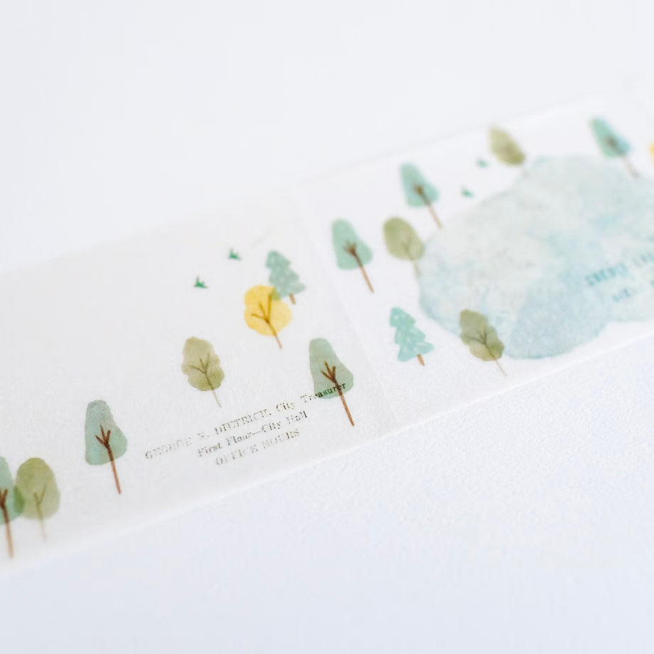 Yohaku / Roll Tracing Paper Sticky Note - Hiking