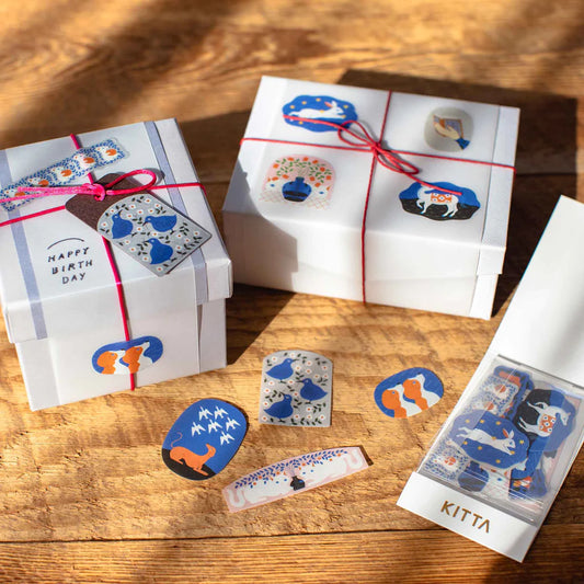 KITTA Tracing Paper Flake Stickers - Night Sky