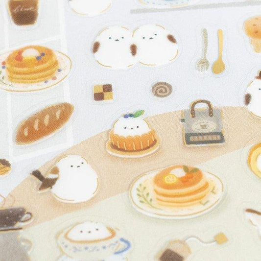 Long-tailed Tit Stickers - Cafe Time