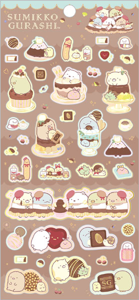Sumikko Gurashi / Stickers - Chocolate Fair at Sumikko Cafe