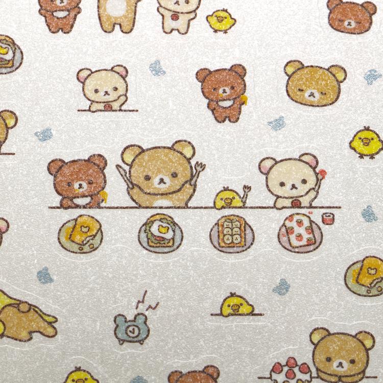Rilakkuma / Shiny Stickers - Happy Friends