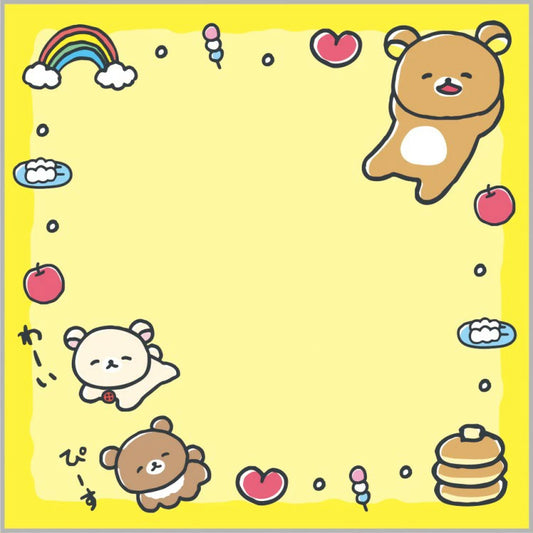 Rilakkuma / Square Sticky Note - Happy Day